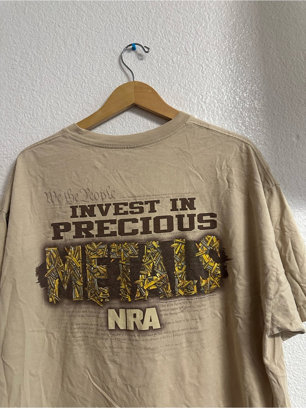 NRA Invest in Precious Metals Reload Your Rights Graphic Tee XL 2XL